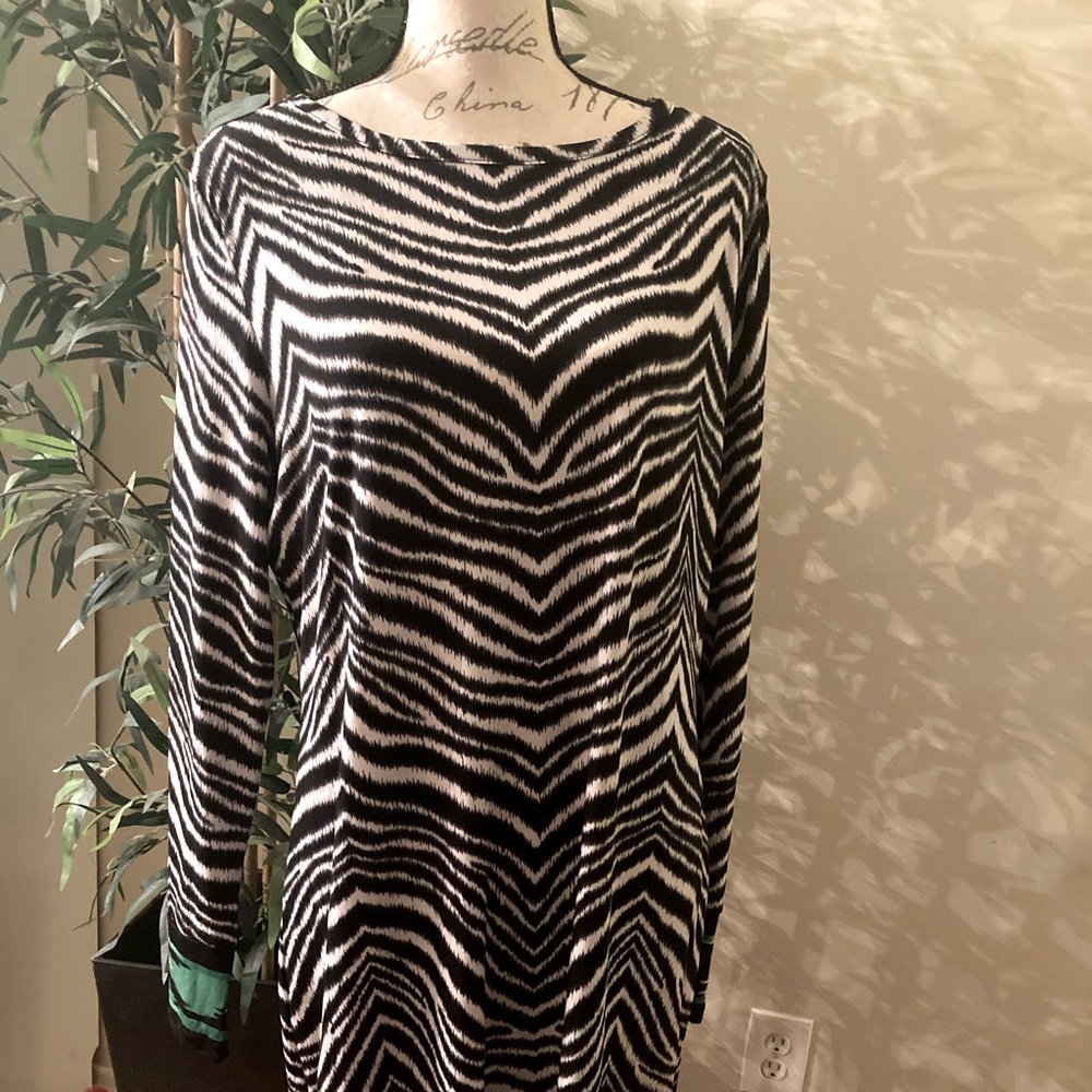 Michael Kors XL tiger print long sleeve dress